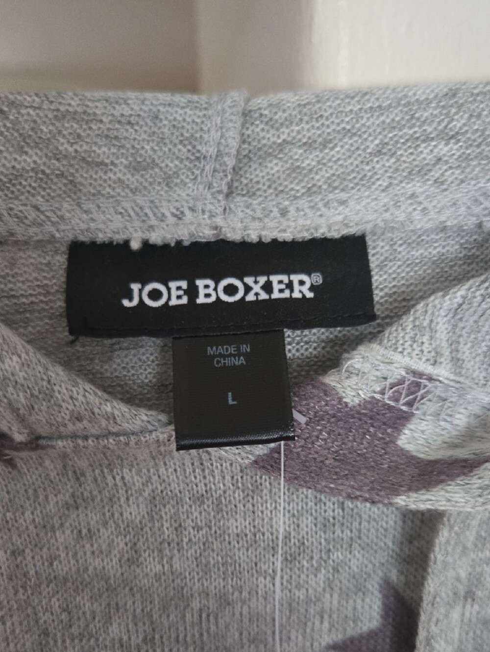 Cozy Star-Print Hooded Pullover - Gray - Picture 2 of 3